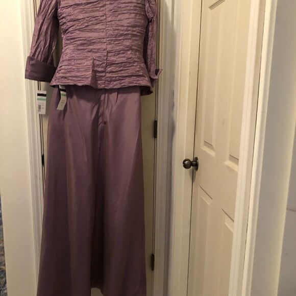 NWT 90’s Cachet metallic violet / lavender  skirt & jacket -   size 8 TALL - Picture 9 of 12